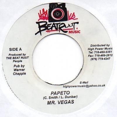 7inch Record MR. VEGAS - Papeto NONE Beat Ruut Music 2002 Jamaica Reggae, Ska & Dub Used