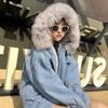 Lamb Woolen Denim Jacket Female Winter Korean Version of Loose Hooded Padded Thickened Cotton Jacket Cotton Jacket Tops