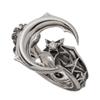 Artemis Kings Crescent Moon Free Size Silver Brand Silver 925 Ring, (AKR0071), Men's Accessory, Jewelry, Ring,