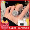 So-Bling Кольца из серебра 925 пробы 5 карат Кольцо с муассанитом с гравировкой для женщин Элегантный Тонкий Подарок Вечерние Украшения