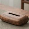 Vintage Tissue Dispenser Smooth-surfaced Tissue Paper Holder Modern Walnut Tissue Box  Bath Room