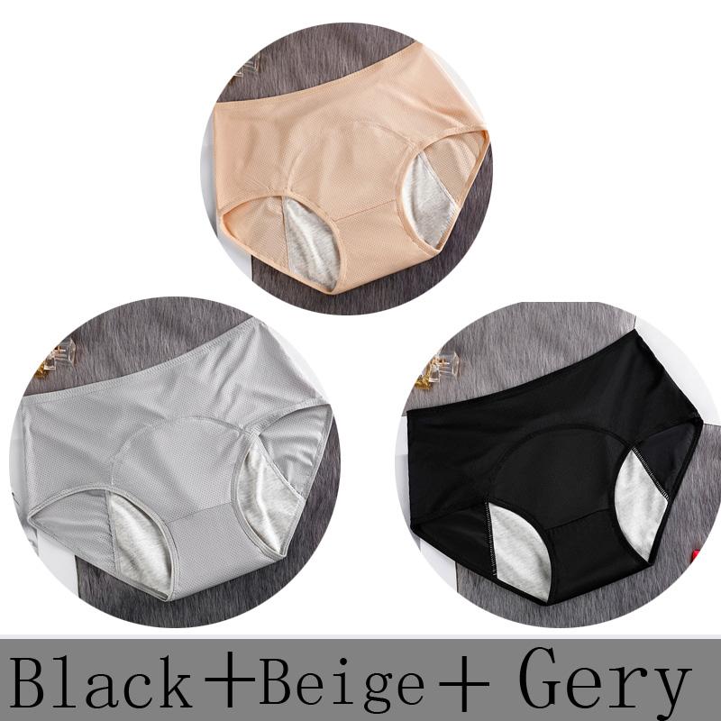 Женские трусики, 3 шт., герметичные хлопковые трусы для менструации, женское нижнее белье, менструальные женские водонепроницаемые трусы