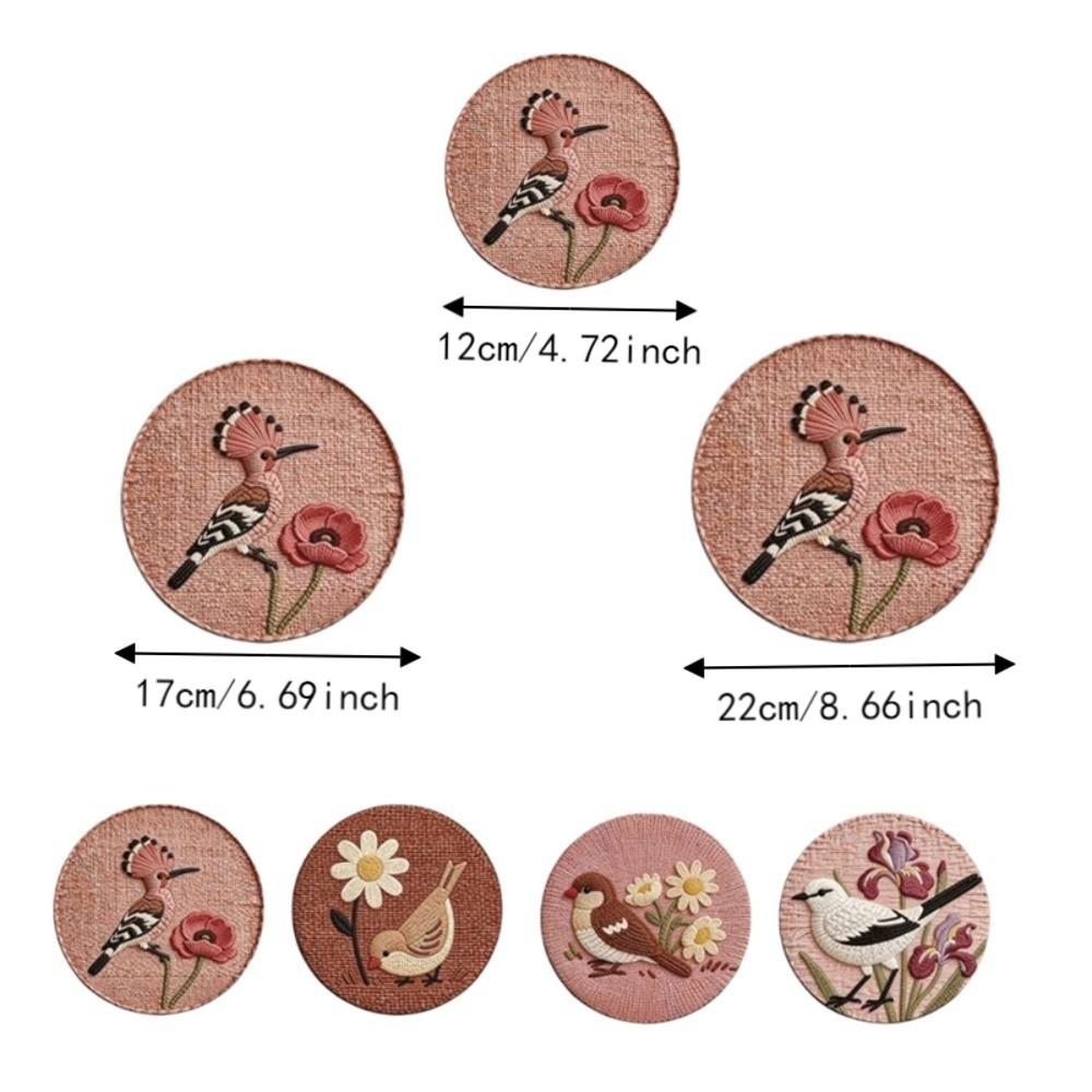 Flower and Bird Print Pot Holder Anti Slip Dining Table Protector Dining Table