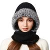 High-Elastic Velvet Knitted Hat Scarf Women's Winter Cycling Windproof Warm Hat