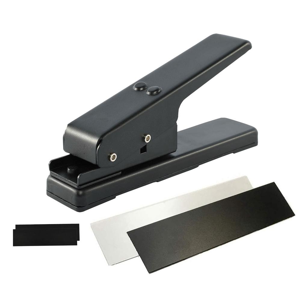 Guitar Pick Punch Set with 2 Pick Strips 2 Sandpaper Easy-to-use   Pick Maker Wonderful Gift Choice for Guitar Players Birthdays Family Friends