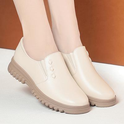 Мода Весна Новые Женские Модные Повседневные Туфли Удобные Мамы Популярные На Низком Каблуке Известный Бренд Кожаные Туфли Предметы Роскоши Женская Обувь