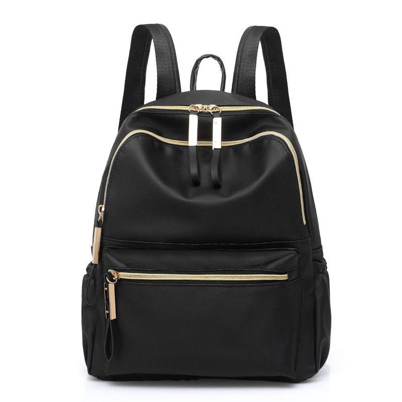 Casual Oxford Backpack Women Black Waterproof Nylon School Bags for Teenage Girls Travel Tote Backpa