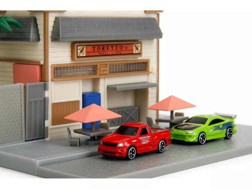 JADA TOYS Nano Fast Furious Рыночная кафе Диорама Ford Mitsubishi Eclipse Fast Furious Миникар 34914 & & F-150 / & [Б/У]