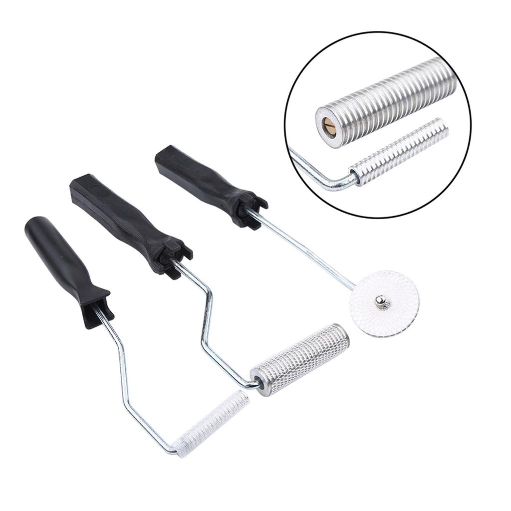 /set Aluminum Alloy Fiberglass Bubble Paddle Tool Laminating Roller Kit for FRP Mould(Sawtooth) Fiberglass Tools Paddle Tool