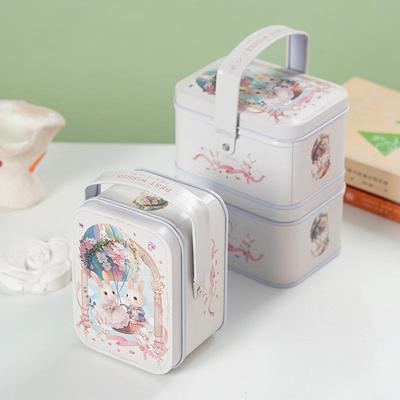 Жестяная Металлическая Коробка для Конфет Детские Подарки Маленькая Жестяная Коробка Коробка для Печенья Портативная Подарочная Коробка Кролик Для Дня Рождения Свадьбы Украшение для Вечеринки