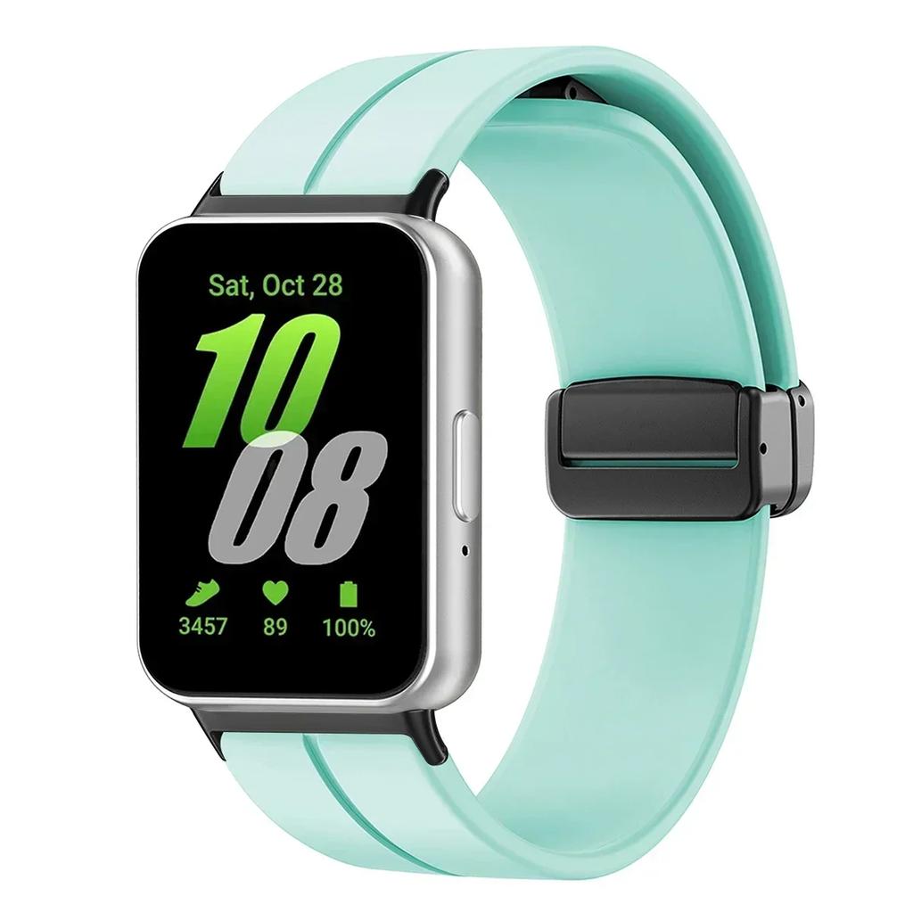 Silicone Strap For Samsung Galaxy Fit3 Watch Band Magnetic Buckle Wristband For Samsung Galaxy Fit 3 Bracelet Replacement Correa