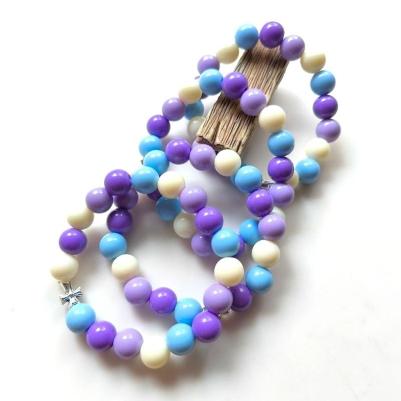 Унисекс Браслет-цепочка на руку Бусины для медитации Браслет на запястье Гладкие круглые бусины Регулируемый размер Браслеты Аксессуар для мужчин Женщин