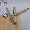 4 Pcs Set Bamboo Wood Ballpoint Pen 1.0Mm Bullet Tip Blue Black Ink Ball Pen