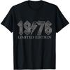 Винтажные 1976 года Классические 50 лет День Рождения 50-й День Рождения Рок Футболки Юмор Уличная Одежда Футболка С Коротким Рукавом Унисекс Свободная Одежда