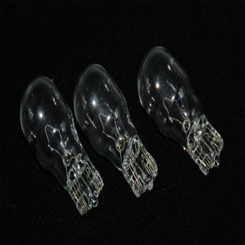 100 шт./Коробка Галогенная лампа T13 Прозрачное стекло Теплый белый Янтарный 10 Вт Внутренний свет автомобиля Габаритный огонь Автомобильные галогенные лампы