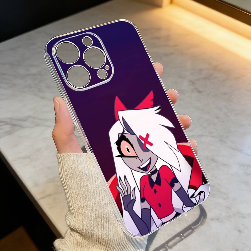 H-hazbin hotel V-veggie Чехол для телефона Прозрачный Силиконовый Мягкий Для iPhone 17 16 15 14 13 12 11 Mini Pro Max Plus