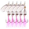5pcs Spoon Spinner Metal Fishing Lure  Sequin Artificial Wobbler Fishing Bait With Strong Treble Hooks Lures