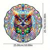 Owl Wind Spinner. 10-inch Metal Decor for Indoor/outdoor Use. A Perfect Gift for Women.