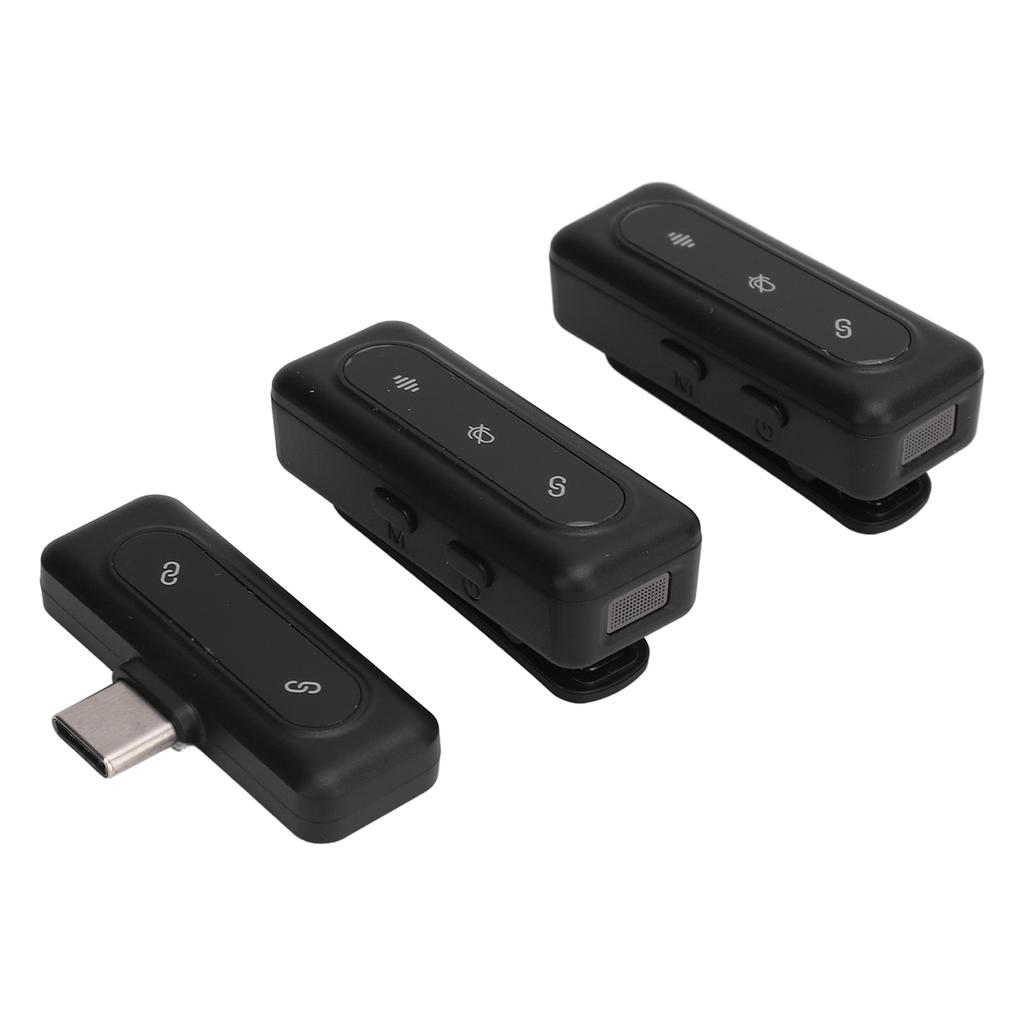 Беспроводной петличный микрофон с шумоподавлением, светодиодным дисплеем USB C, микрофон-прищепка с возможностью зарядки