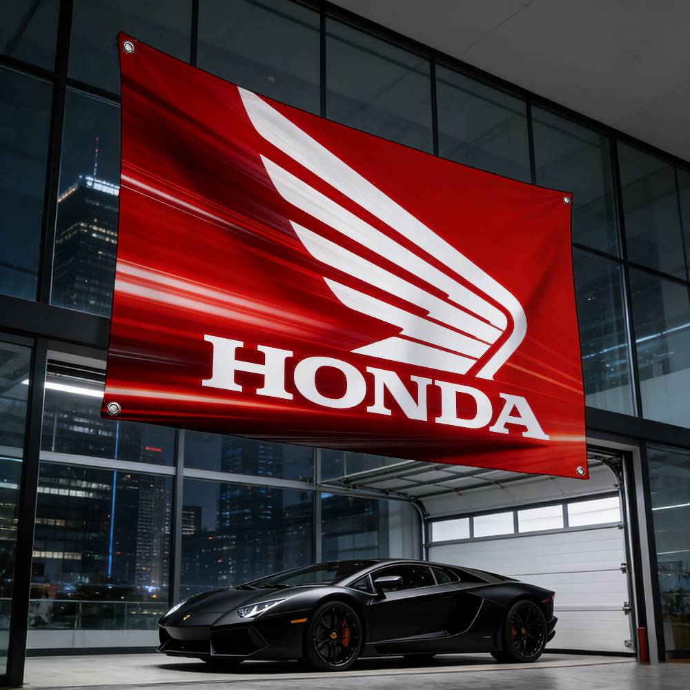 Motorcycle For HONDA Flag 120g Brushed Polyester MG2 Sublimation Printing Durable Hanging Flag For Home Decor Event Graduation Gift