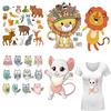 Animal Patches Heat Transfer DIY Iron-on Transfers Parches For Clothing Forest Cartoon Animal Patch