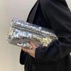 Fashion Shiny Women Clutch Silver Sequins Trend Party Lady Evening Bags Handbag Phone Clutches Wallet