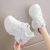 Winter Platform Sneakers for Women 2024 Spring Pu Leather Non-Slip Sports Shoes Ladies Lace-Up Thick Bottom Vulcanized Shoes