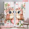 2 шт., 2D принт на ткани, Шторы и оконный декор, Милые совы, Полиэстеровая ткань (без удилища) Внутренние украшения Ldeal для