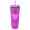 С крышкой и соломинкой полностью украшенный стакан 24 унции чашки для напитков фитнес соломинка бутылка для воды для женщин