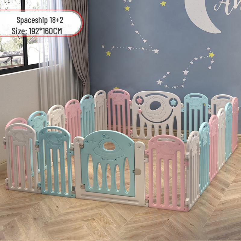 Детский безопасный манеж с ковриком для ползания в помещении и защитой от падений