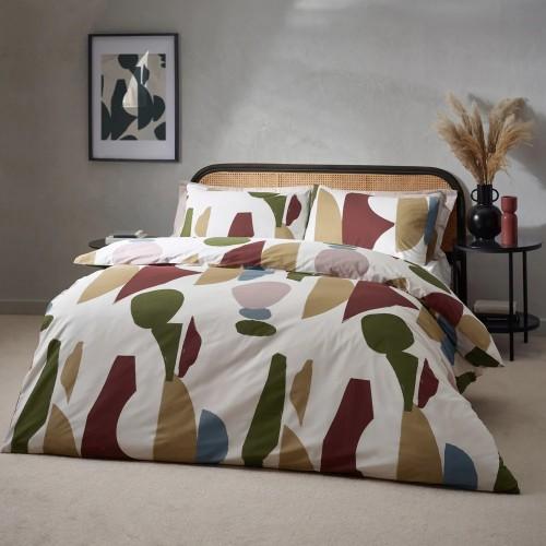Hoem Meta Cotton Abstract Duvet Cover Set