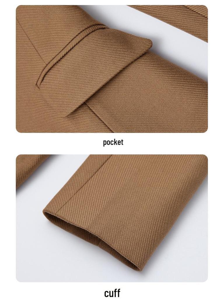 2025 Женский приталенный черный блейзер: Высококлассный, миниатюрный, повседневный костюм для весны и осени