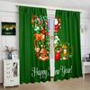 2 шт. - занавеска с принтом в виде рождественского Санта-Клауса - материал полиэстер - подходит для спальни, гостиной, кабинета