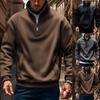 Men Casual Fashion Fall Shirt Long Sleeve Men's Trendy  Pullover Tops Collar Sweatshirt