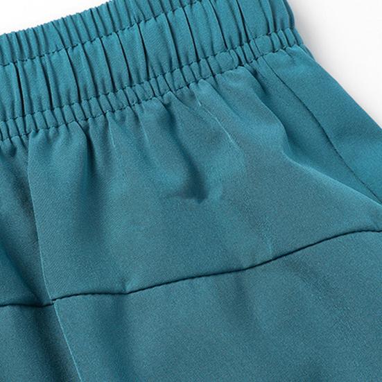 Мужские летние спортивные шорты с эластичной завязкой на талии и карманами на молнии, повседневные шорты, сплошной цвет, широкие пляжные шорты из ледяного шелка