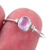 Natural Rainbow Moonstone Gemstone Handmade 925 Solid Silver Ring Size 7 N5u69