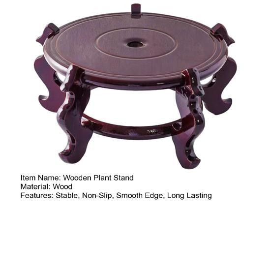 Wooden Planter Stand with Carved Feet High Stability Non-Slip Indoor Furniture Plant Pot Holder Flower Vase Display Stand
