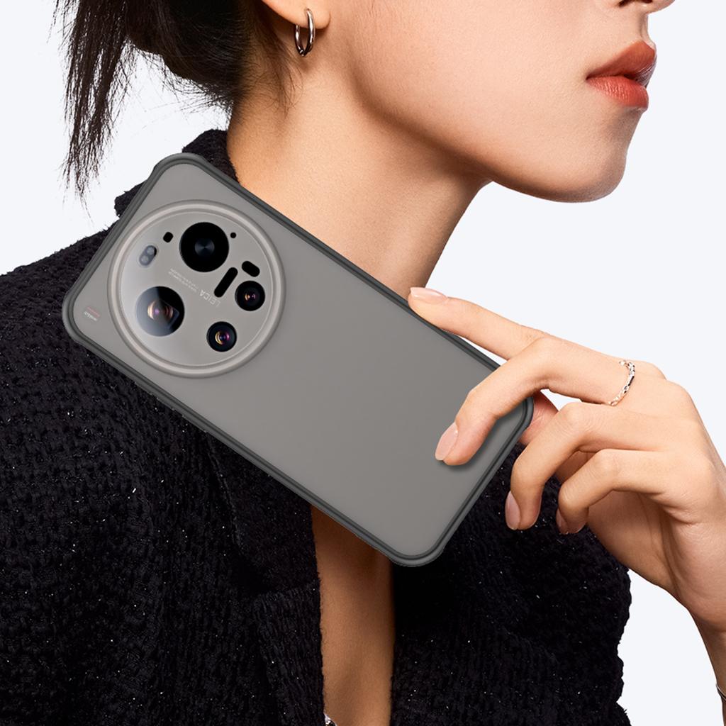 For Xiaomi 17 Ultra 5G Case Drop Proof Airbags Frosted Translucent PC + TPU Phone Back Cover