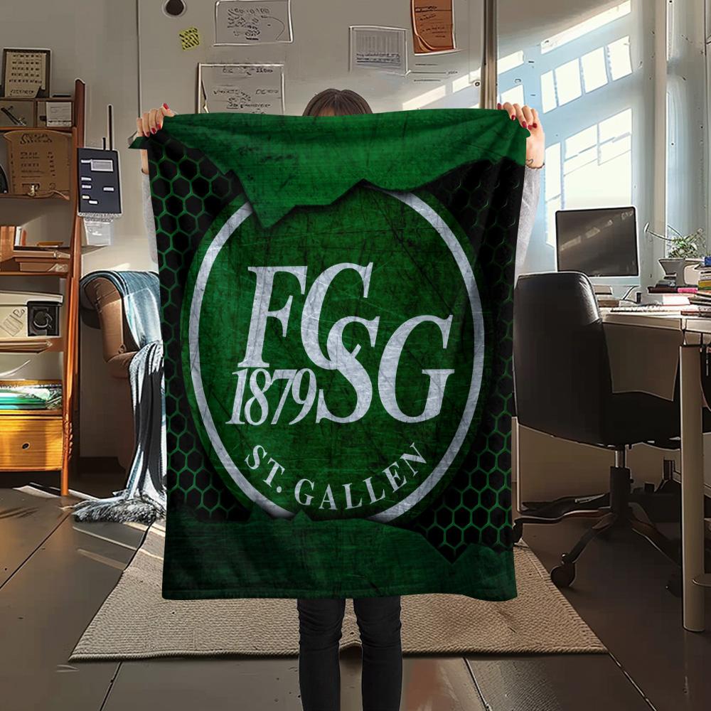 St. Gallen Football Club  Print Flannel Blanket, High quality Comfortable for All Seasons, Home Decor, Warmth and Comfort
