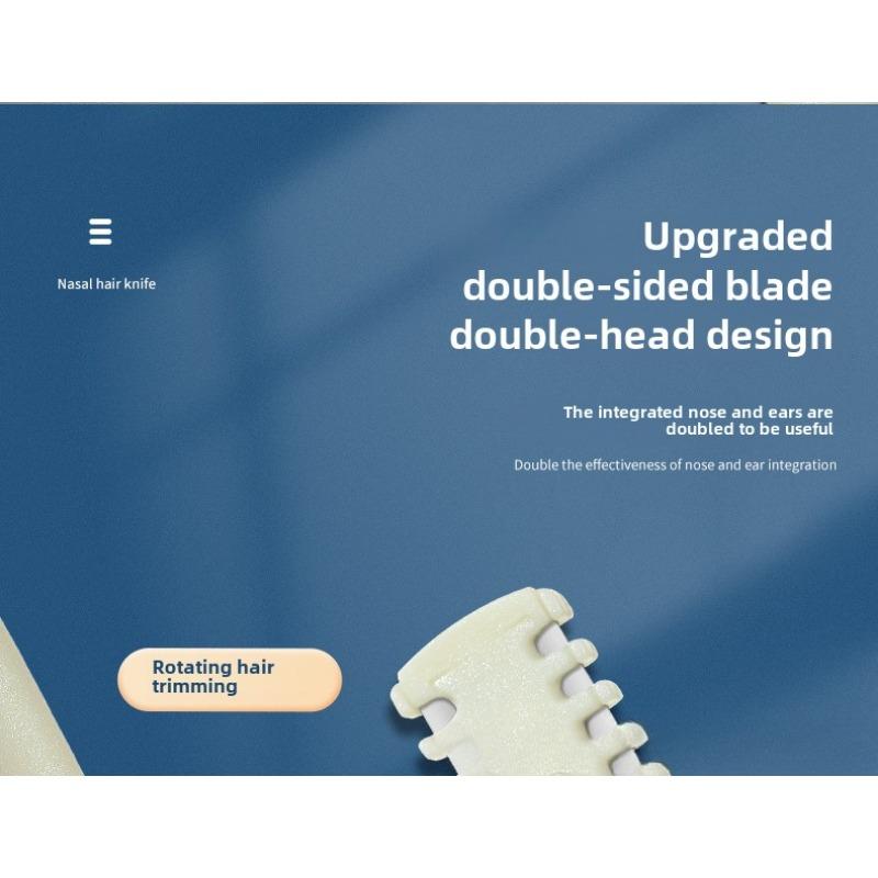 Бритва для удаления волос в носу Ручная очистка Специальный набор для бритья Мужской и женский инструмент для стрижки ноздрей с защитой от царапин Двойная головка