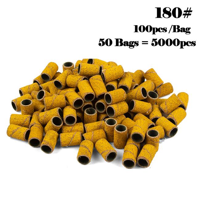 5000 шт шлифовальные ленты для дизайна ногтей 80 # 120 # 180 # 240 шлифовальная лента для маникюра, дрель для удаления гель-лака, педикюра