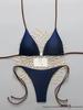 Европейский однотонный бикини-стринги на бретельках Комплект 2026