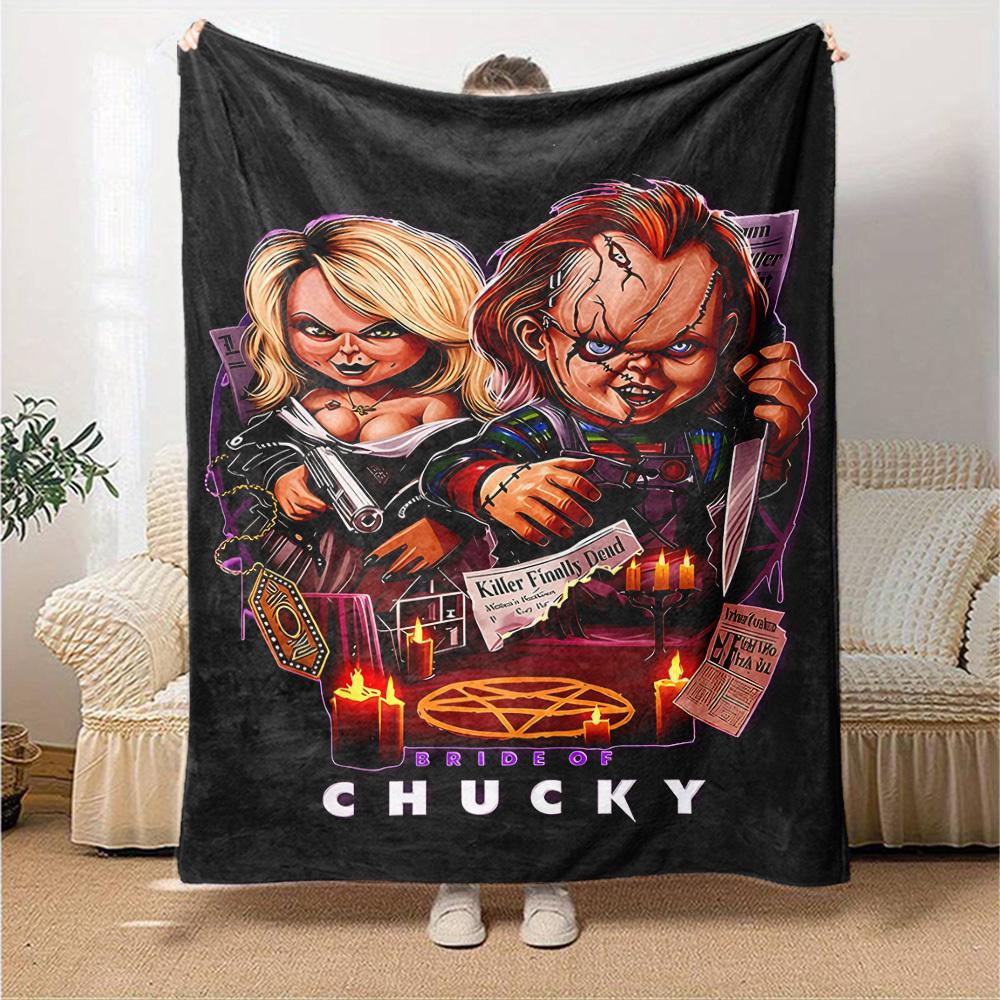 1 шт. Невеста Чакки Плед Мягкий Фланелевый, Уютный Все Сезоны Полиэстер Идеально для Дома, Офиса