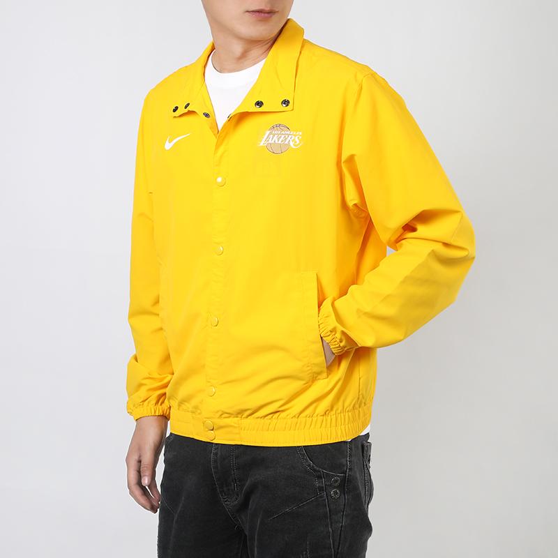 Nike City Edition DNA Los Angeles Lakers Long Sleeve Sports Jacket Men Outerwear Yellow CD3061-728