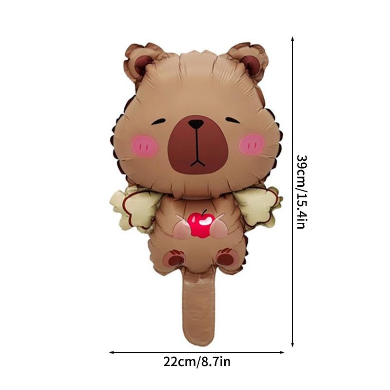 1-10 шт. Шарик из алюминиевой пленки Капибара, Шарики для бара, Шарики Капибара для украшения детского праздника