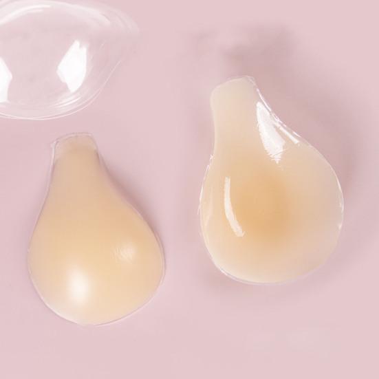 1 Pair Adhesive Chest Patches Silicone Invisible Anti-slip Reusable Natural Lift Fit Push-Up Bra Backless Strapless Outfits Soft Nipple Covers