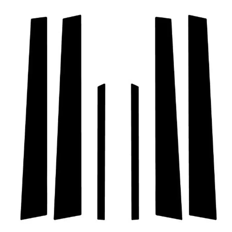 6 шт. Для Honda Civic Sedan 2001-2005 2002 2003 Накладки на оконные молдинги Центральная пленка Стойки B C Столбики Наклейка Автоаксессуары