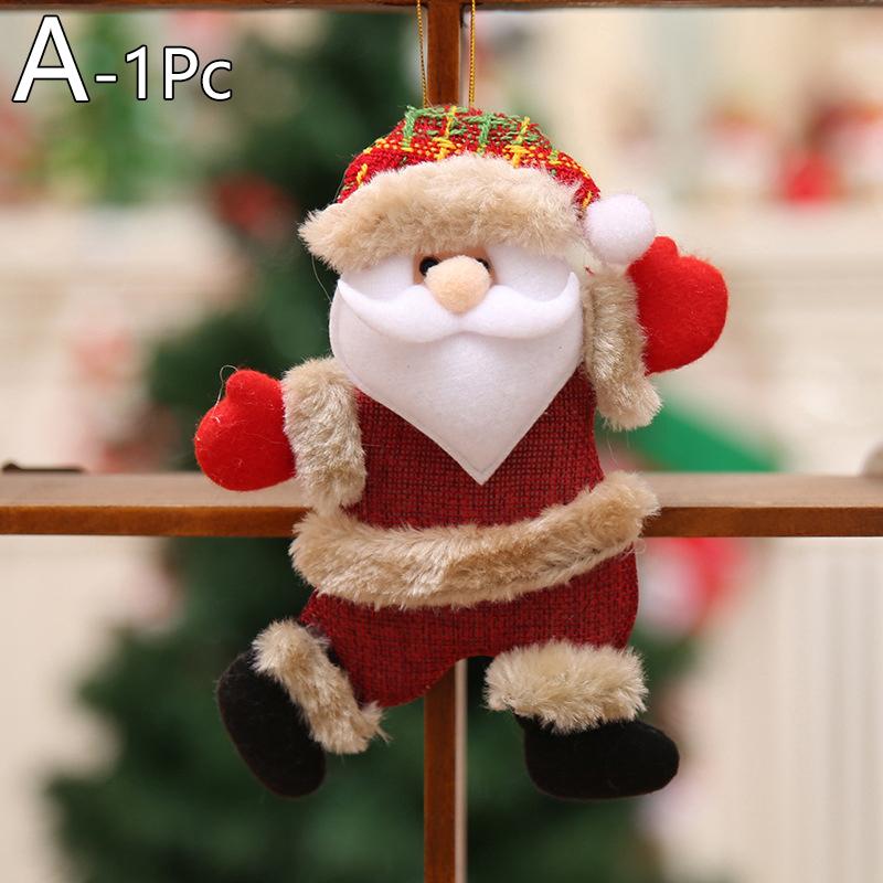 1pc/4pcs Ornaments for Xmas Kids Gifts Santa Claus Dolls Christmas Tree Hanging Christmas Decoration