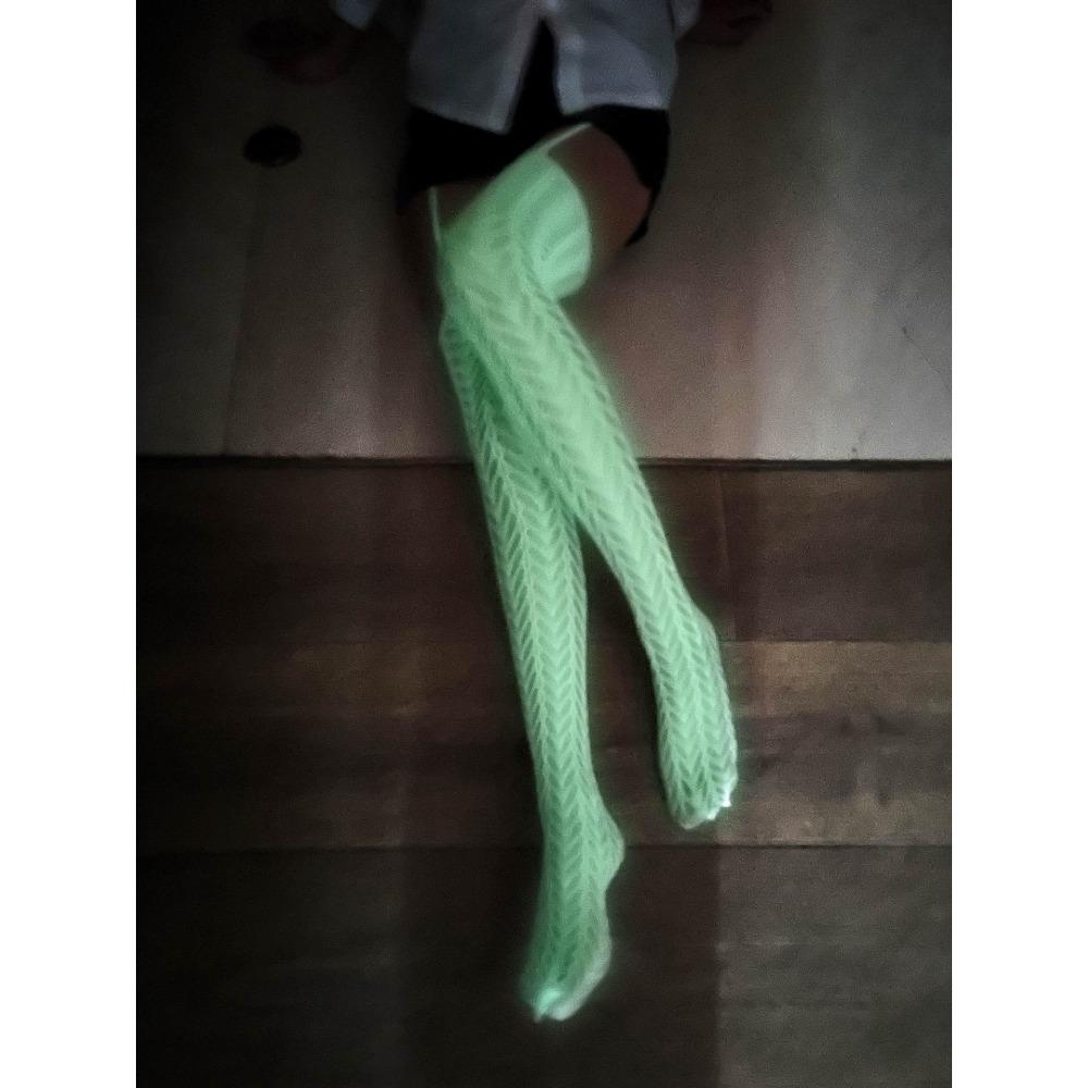 Glowing Fishnet Tights Mesh Hollow Out Pantyhose Fashion Fishnet Stockings