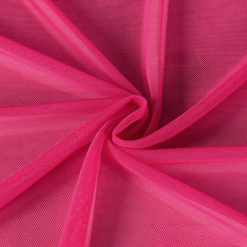 40D Mesh Fabric High Elastic Knitted Soft Four Sided Elastic Dress Bottom Cloth Diy Sewing Meters Nylon Spandex Material